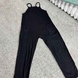 SHEIN Black Kids Jumpsuit with Pockets